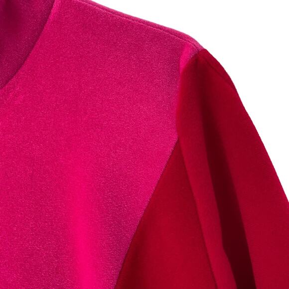 Vintage 70s Van Raalte At Home Wear Robe Duster Hostess Pink Red 16 Housecoat - Picture 2 of 11